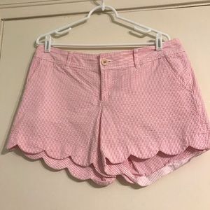 Lilly Pulitzer pink seersucker shorts